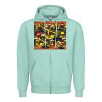 Seafoam excavator camouflage Zipper Hoodie - Artiststas