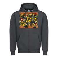 Smoke excavator camouflage Zipper Hoodie - Artiststas