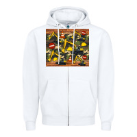 White excavator camouflage Zipper Hoodie - Artiststas