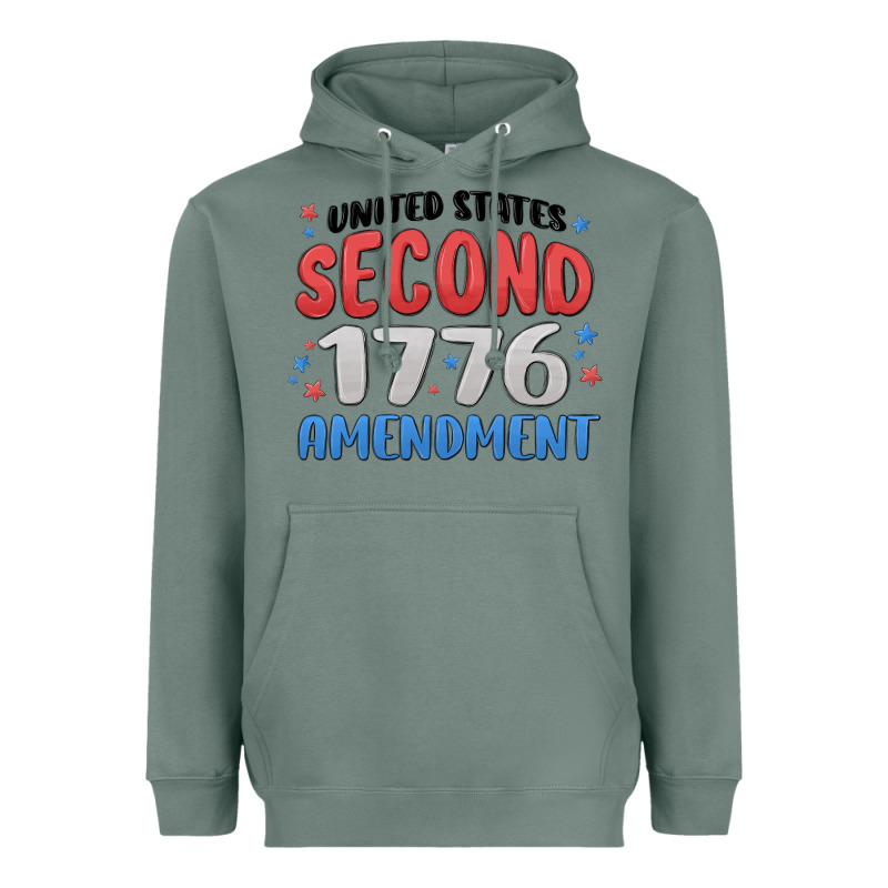 United States Second 1776 Amendment Heavyweight Hoodie by MaliasSmallBusiness | Teevron