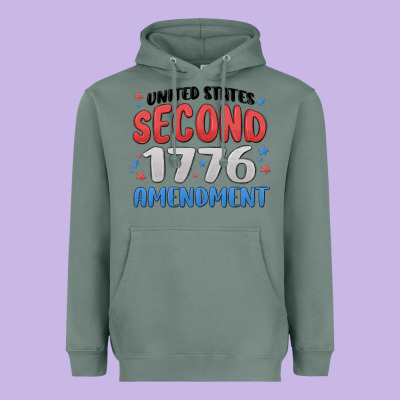 United States Second 1776 Amendment Heavyweight Hoodie Designed By Maliassmallbusiness