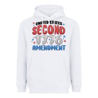 White united states second 1776 amendment Heavyweight Hoodie - MaliasSmallBusiness