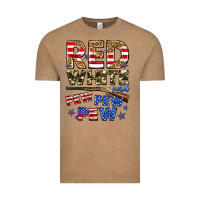 Vintage Coffee red white and pew pew pew Vintage Tee - Zillion Design Studio