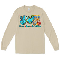 Mushroom peace love hanukkah Long Sleeve Tee - AdoDesignShop