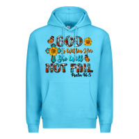 Ocean Blue god is within her she will not fail Premium Hoodie - BundleAndBundleShop