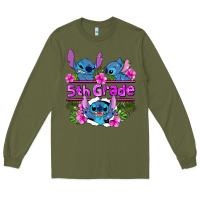 Army Green preview flower stitch 5th grade Long Sleeve Tee - AdoDesignShop