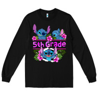 Black preview flower stitch 5th grade Long Sleeve Tee - AdoDesignShop