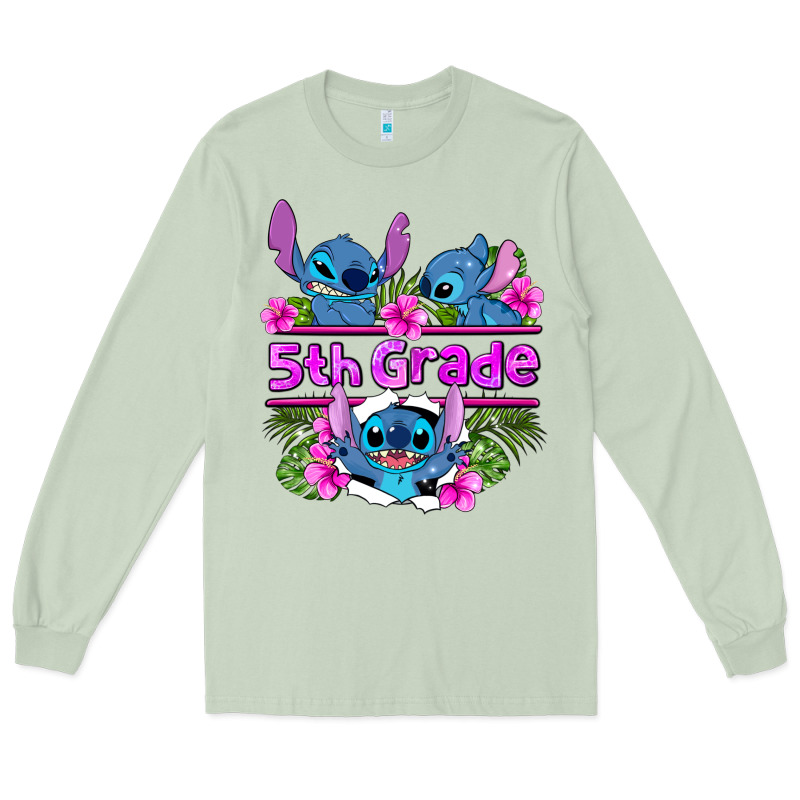 Preview Flower Stitch 5th Grade Long Sleeve Tee by AdoDesignShop | Teevron