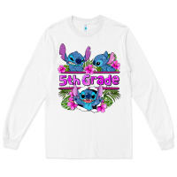 White preview flower stitch 5th grade Long Sleeve Tee - AdoDesignShop