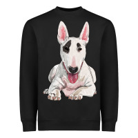 Black bull terrier Heavyweight Sweatshirt - RanaPortraitStore