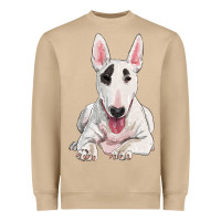 Mushroom bull terrier Heavyweight Sweatshirt - RanaPortraitStore