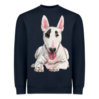 Navy bull terrier Heavyweight Sweatshirt - RanaPortraitStore