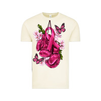 Cancer Boxing Gloves With Ribbon Vintage Tee | Teevron