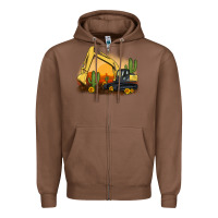 Chestnut excavator cactus sunflower sunset Zipper Hoodie - Artiststas