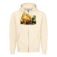 Sandshell excavator cactus sunflower sunset Zipper Hoodie - Artiststas