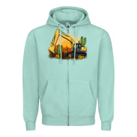 Seafoam excavator cactus sunflower sunset Zipper Hoodie - Artiststas