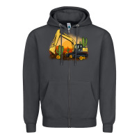 Smoke excavator cactus sunflower sunset Zipper Hoodie - Artiststas