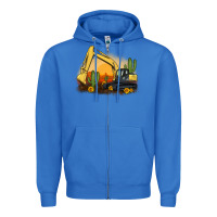 True Royal excavator cactus sunflower sunset Zipper Hoodie - Artiststas