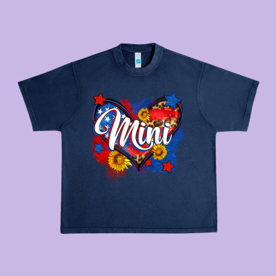 American Mini Heart Urban Heavy Tee Designed By Neo Western