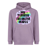 Lavender my tummy freaking hurts Heavyweight Hoodie - MaliasSmallBusiness