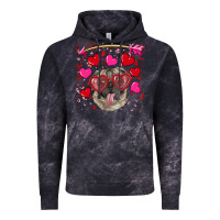Cloud Black valentine's day  pug Vintage Hoodie - RanaPortraitStore