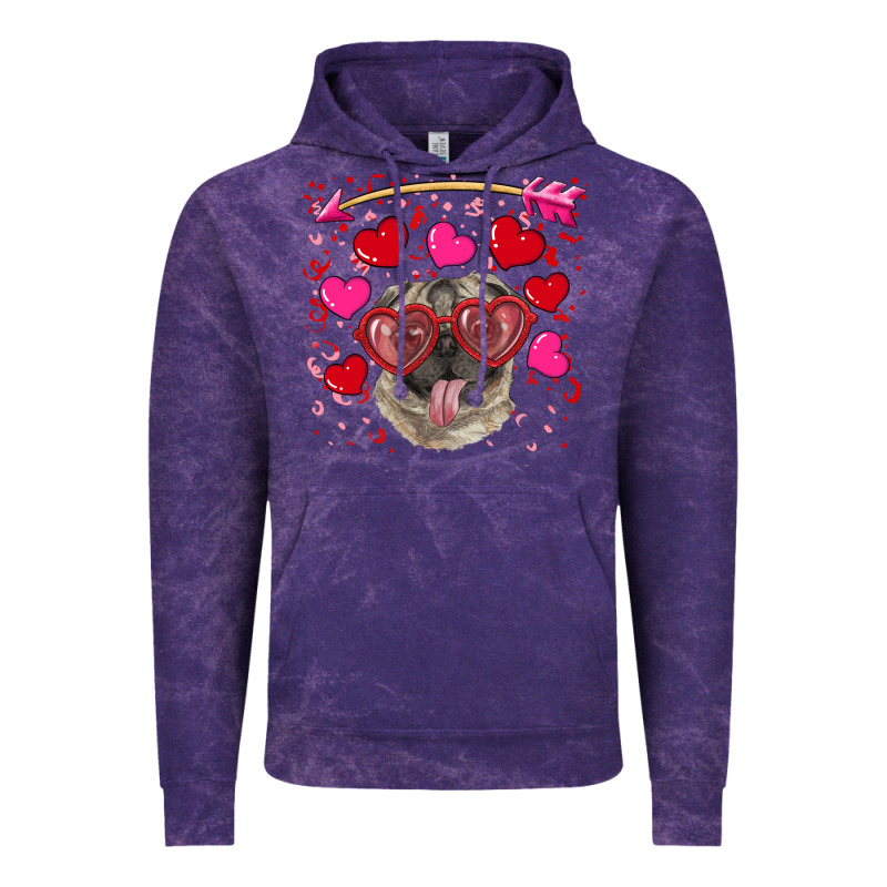 Valentine's Day  Pug Vintage Hoodie by RanaPortraitStore | Teevron