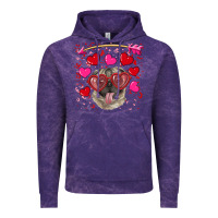 Cloud Purple valentine's day  pug Vintage Hoodie - RanaPortraitStore