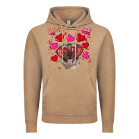 Vintage Coffee valentine's day  pug Vintage Hoodie - RanaPortraitStore