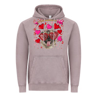 Vintage Zinc valentine's day  pug Vintage Hoodie - RanaPortraitStore
