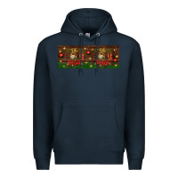 Navy oh holy night Premium Hoodie - BundleAndBundleShop