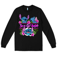 Black preview flower stitch 3rd grade Long Sleeve Tee - AdoDesignShop