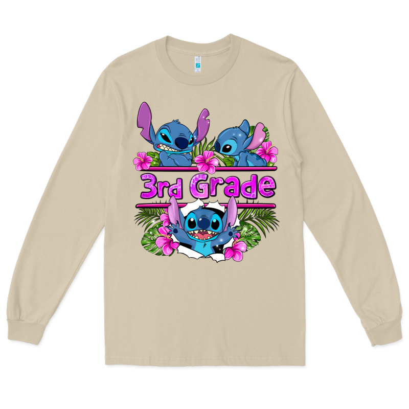 Preview Flower Stitch 3rd Grade Long Sleeve Tee by AdoDesignShop | Teevron