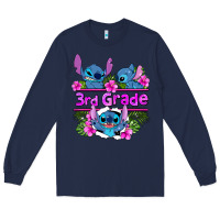 Navy preview flower stitch 3rd grade Long Sleeve Tee - AdoDesignShop