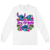 White preview flower stitch 3rd grade Long Sleeve Tee - AdoDesignShop