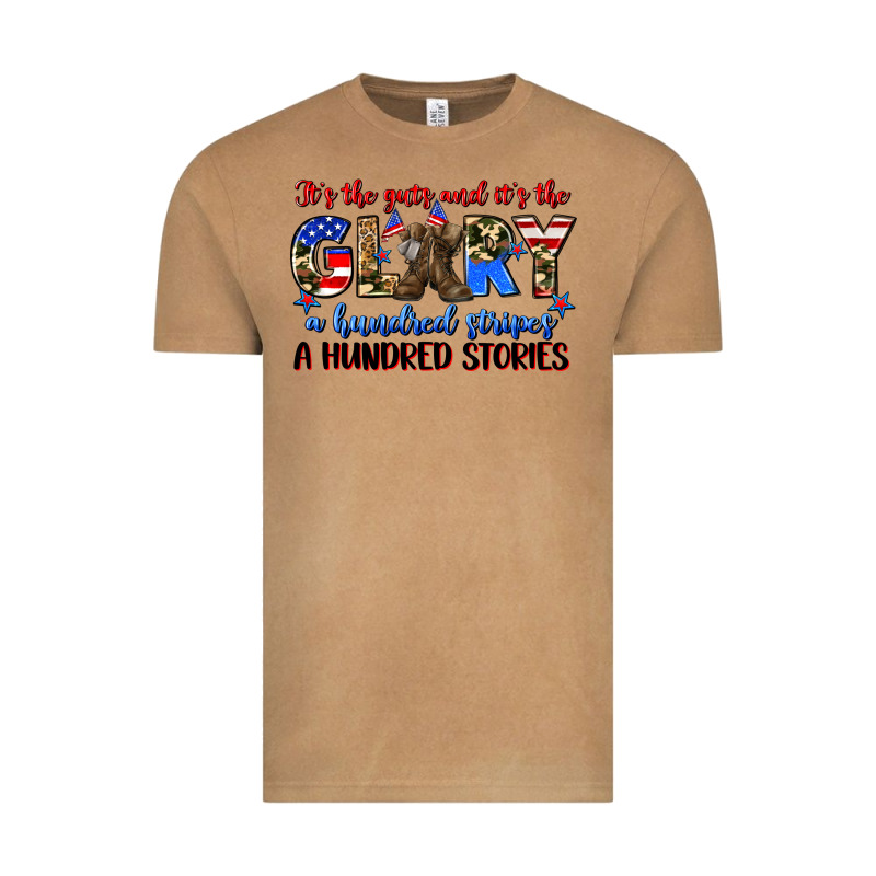 It's The Guts And It's The Glory A Hundred Stripes Vintage Tee by Zillion Design Studio | Teevron