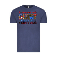 Vintage Denim it's the guts and it's the glory a hundred stripes Vintage Tee - Zillion Design Studio