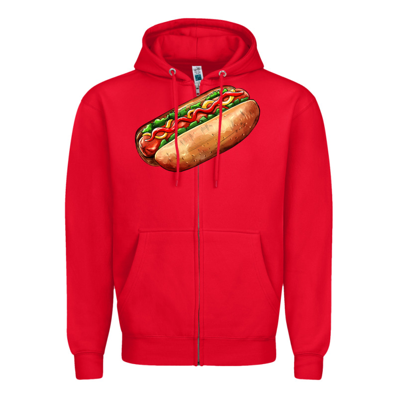 American Hot Dog Zipper Hoodie by AdoDesignShop | Teevron