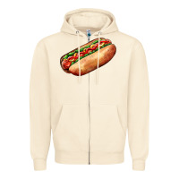 Sandshell American hot dog Zipper Hoodie - AdoDesignShop