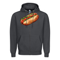 Smoke American hot dog Zipper Hoodie - AdoDesignShop