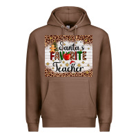 Chestnut santa's favorite teacher Premium Hoodie - AdoDesignShop