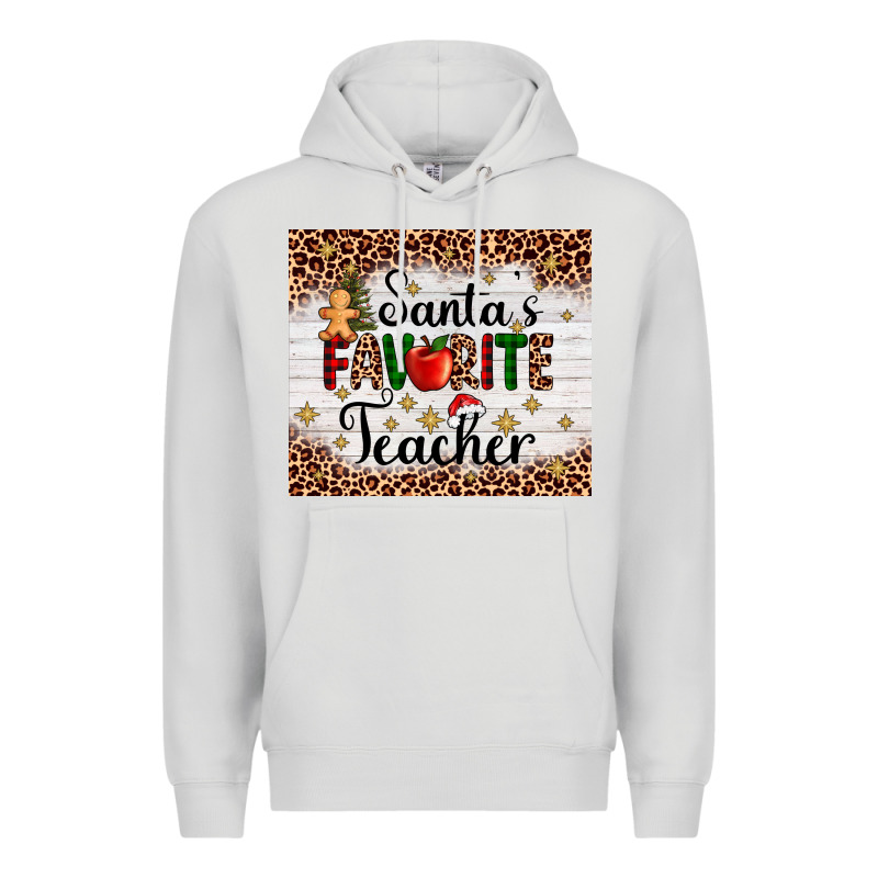Santa's Favorite Teacher Premium Hoodie by AdoDesignShop | Teevron