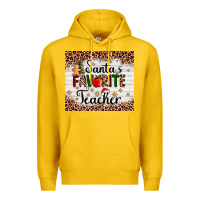 Lemon santa's favorite teacher Premium Hoodie - AdoDesignShop