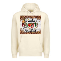 Sandshell santa's favorite teacher Premium Hoodie - AdoDesignShop