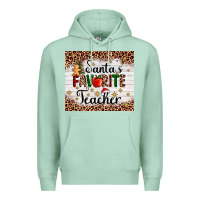 Seafoam santa's favorite teacher Premium Hoodie - AdoDesignShop