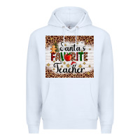 White santa's favorite teacher Premium Hoodie - AdoDesignShop