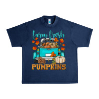 Navy farm fresh pumpkins Urban Heavy Tee - HRA Design Shop