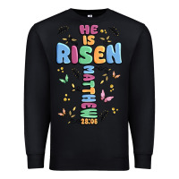 Black he is risen cross Premium Sweatshirt - MaliasSmallBusiness