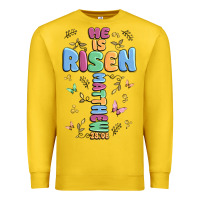 Lemon he is risen cross Premium Sweatshirt - MaliasSmallBusiness