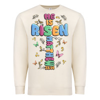 Sandshell he is risen cross Premium Sweatshirt - MaliasSmallBusiness