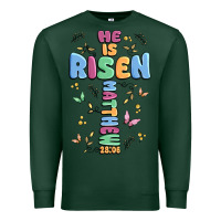 Sports Green he is risen cross Premium Sweatshirt - MaliasSmallBusiness